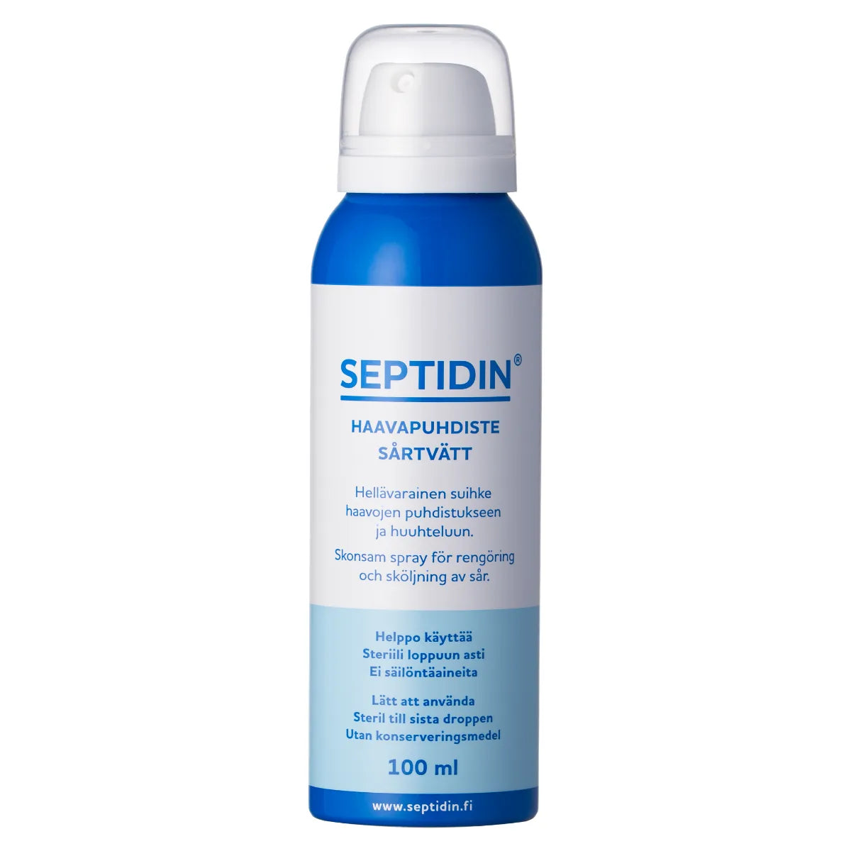 Septidin haavapuhdiste spray 100 ml – isotoninen keittosuolaliuos