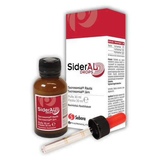 SIDERAL Drops Sukrosomiaalinen Rauta nestemäinen rautavalmiste 30 ml