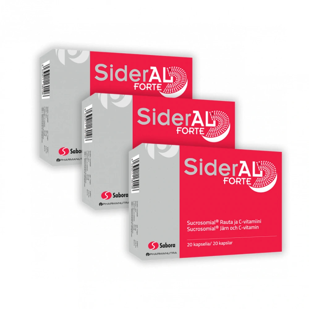SIDERAL Forte 30 mg 3x20 kapselia rautalisä