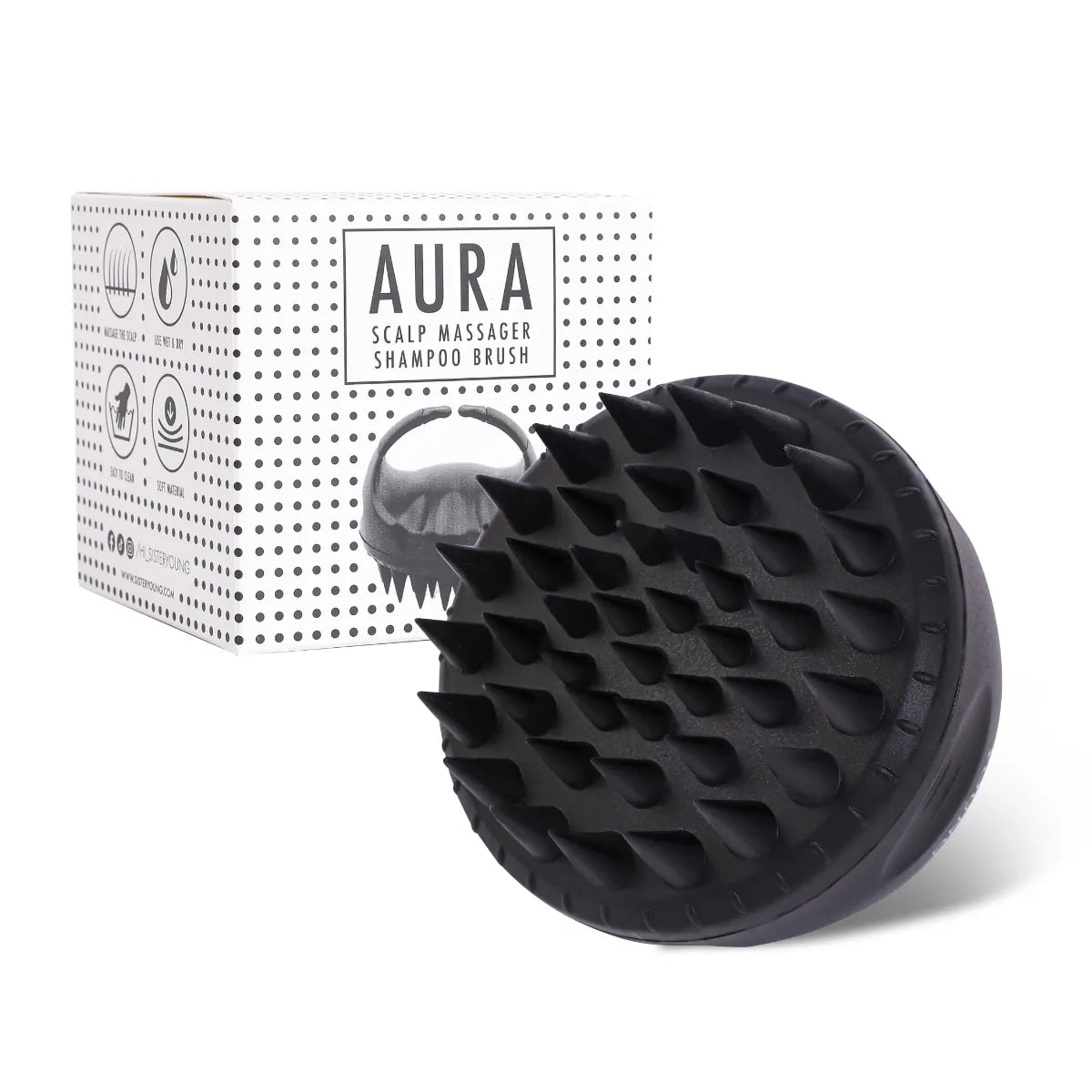 SisterYoung Aura Black shampooharja musta