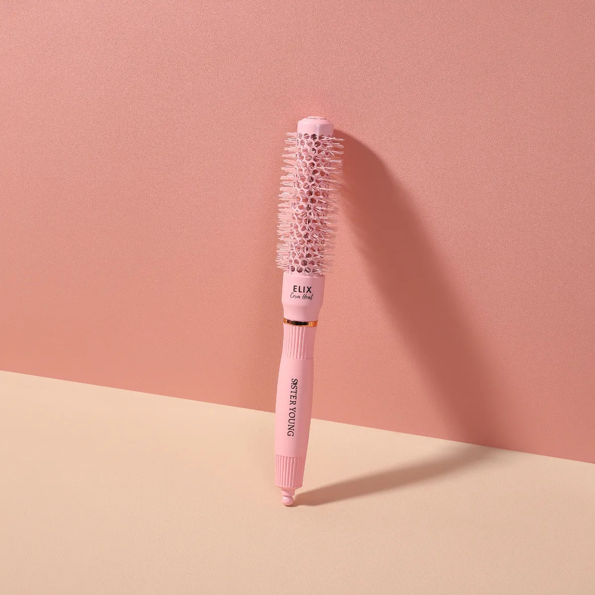 SisterYoung Elix Cera Heat Pink keraaminen pyöreä hiusharja