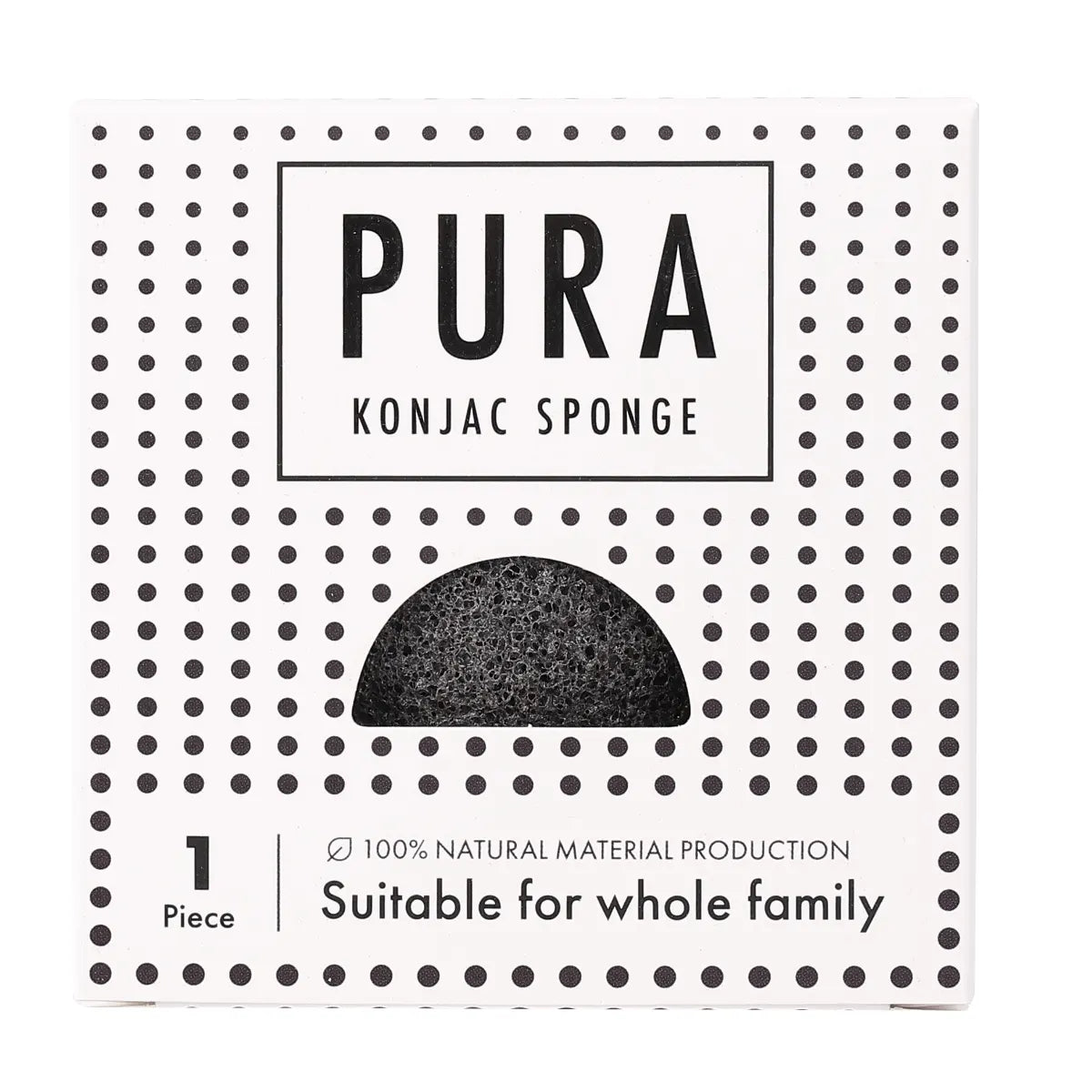 SisterYoung Pura Konjac Black puhdistussieni 1 kpl