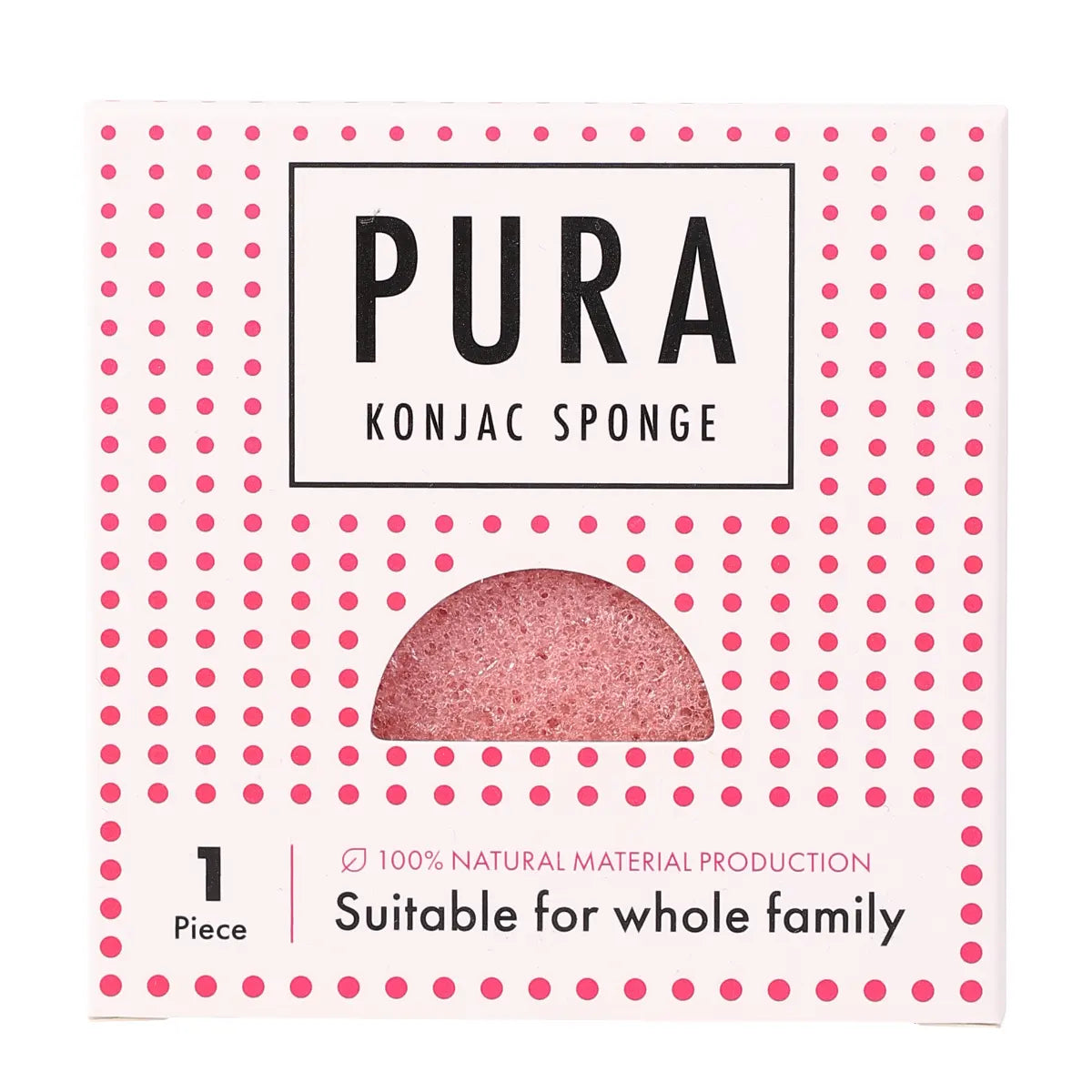 SisterYoung Pura Konjac Pink puhdistussieni 1 kpl