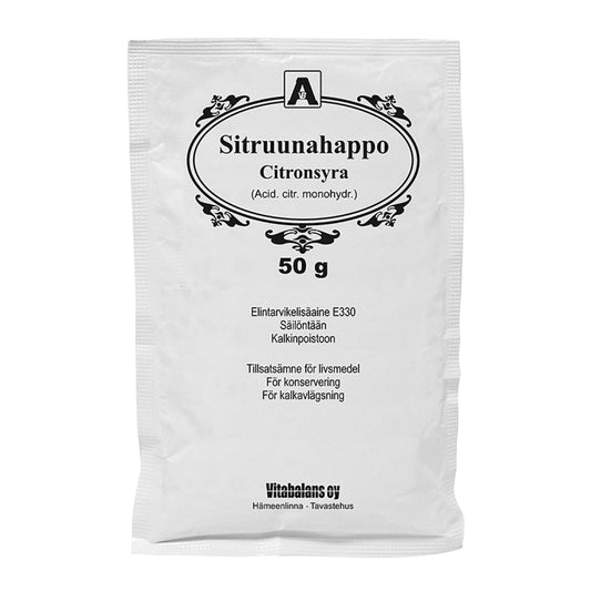 SITRUUNAHAPPO 50 g säilöntään ja kalkinpoistoon