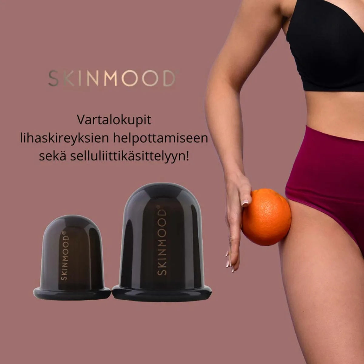 SkinMood Imukuppisarja Silikoni sisältää imukupit vartalolle