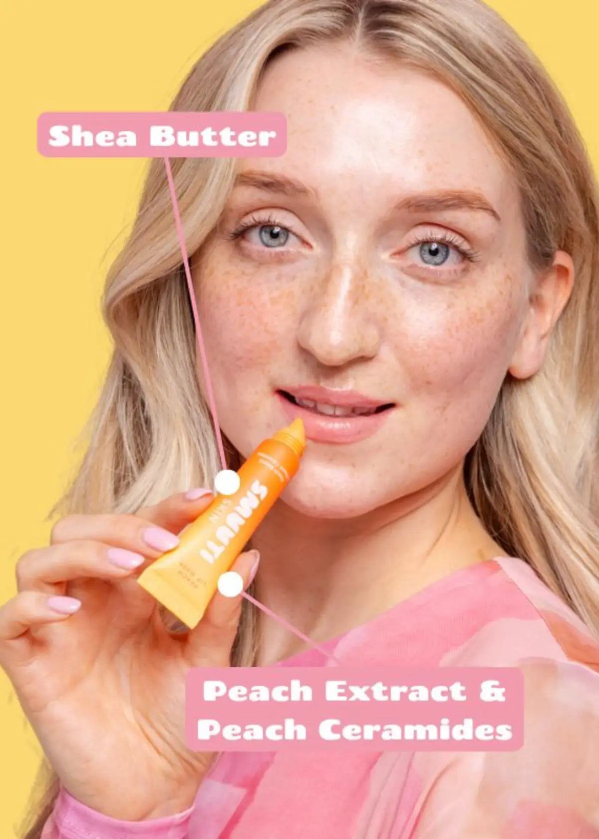 Smuuti Skin Peach lip mask ainesosat