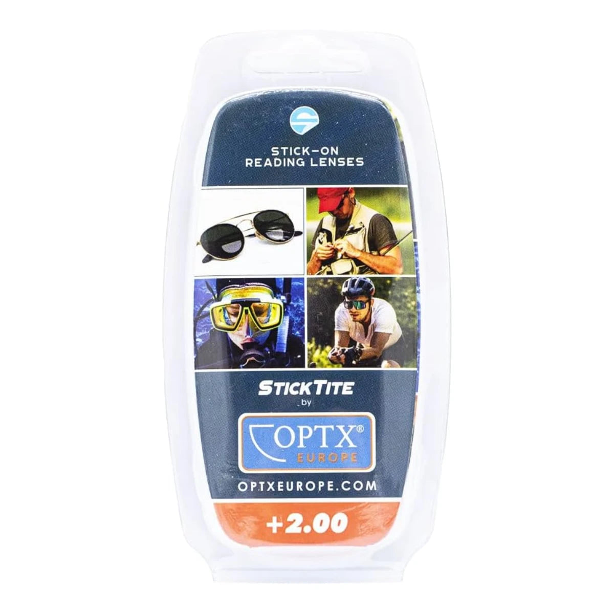 STICKTITE Stick-on lukulasi +2,00 dpt linssit 1 pari