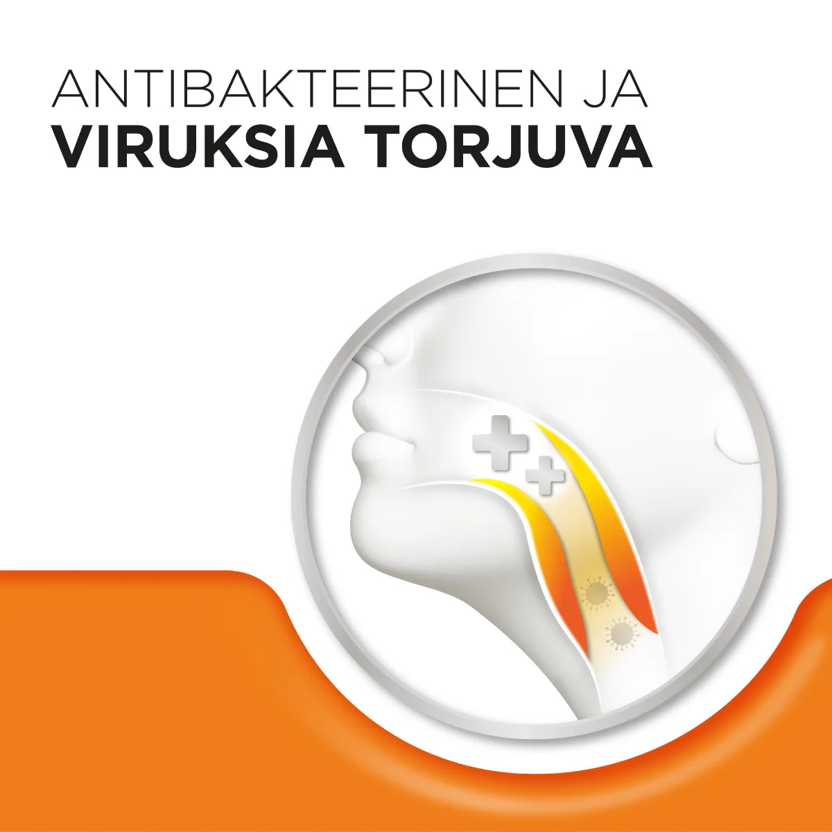 Strepsils Appelsiini imeskelytabletti on antibakteerinen ja viruksia torjuva