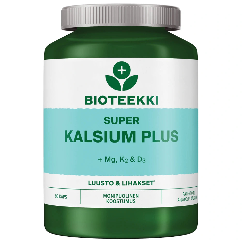 SUPER Kalsium Plus kapseli 90 kpl monipuolinen koostumus luustolle ja lihaksille