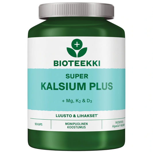 SUPER Kalsium Plus kapseli 90 kpl monipuolinen koostumus luustolle ja lihaksille