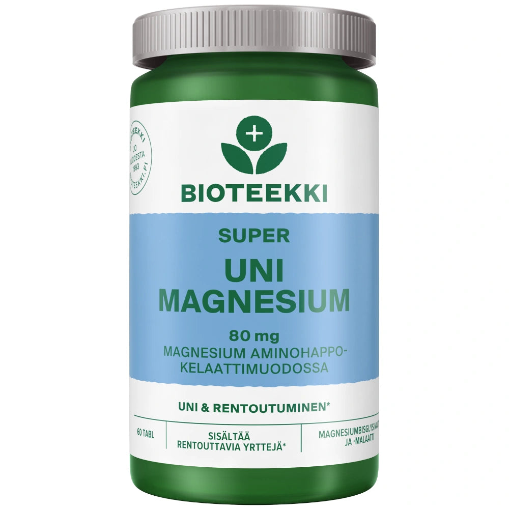 SUPER Uni magnesium tabletti 60 kpl aminohappokelaattimuodossa