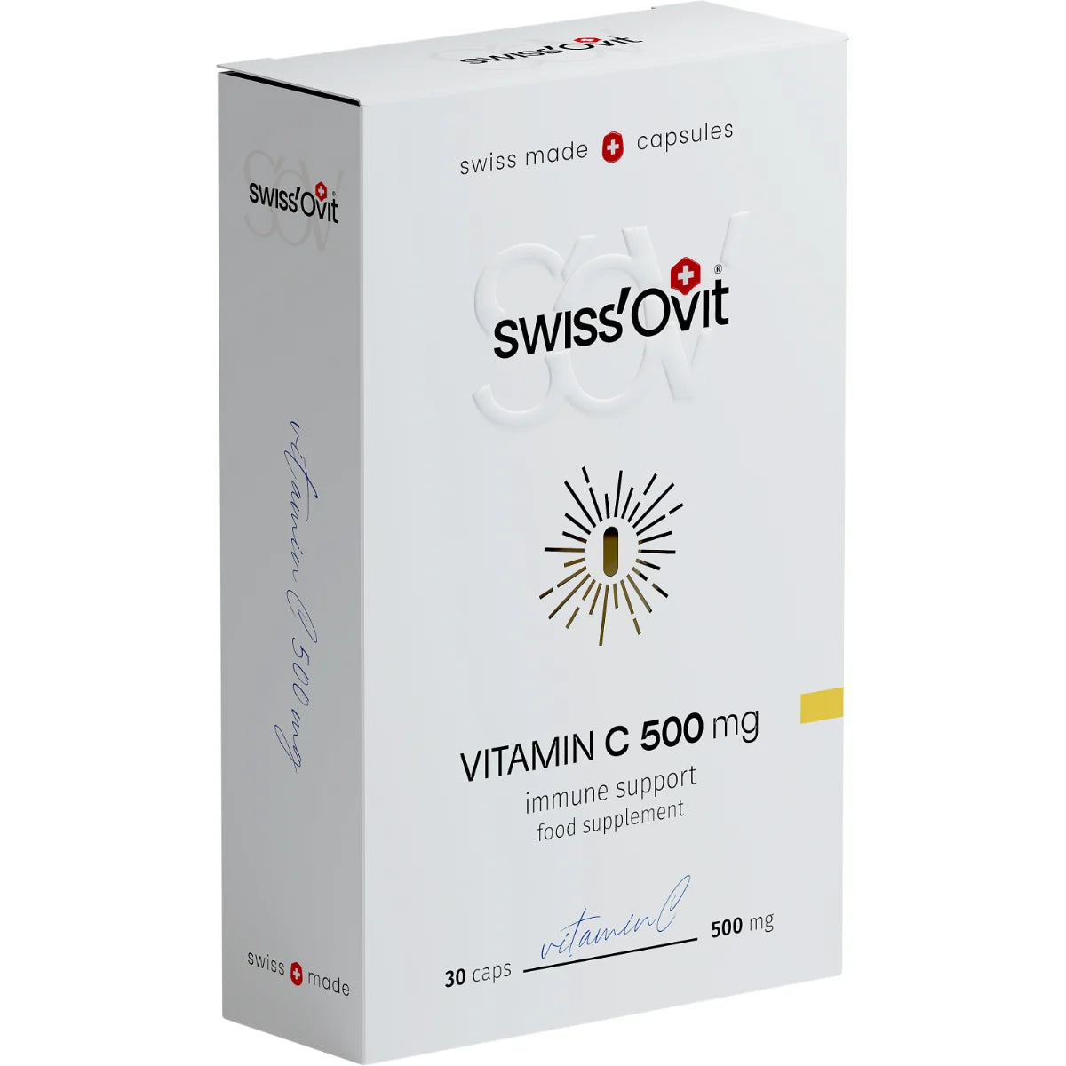 SwissOvit C-vitamiini 500 mg vegaanisessa kapselissa 30 kaps