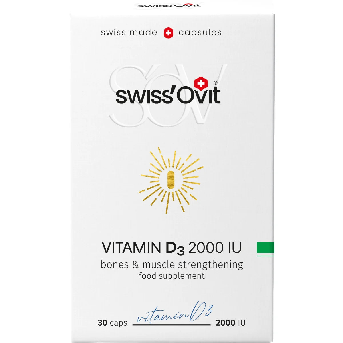 SwissOvit D3-vitamiini 50 mikrog / 2000 IU nestekapseli 30 kaps