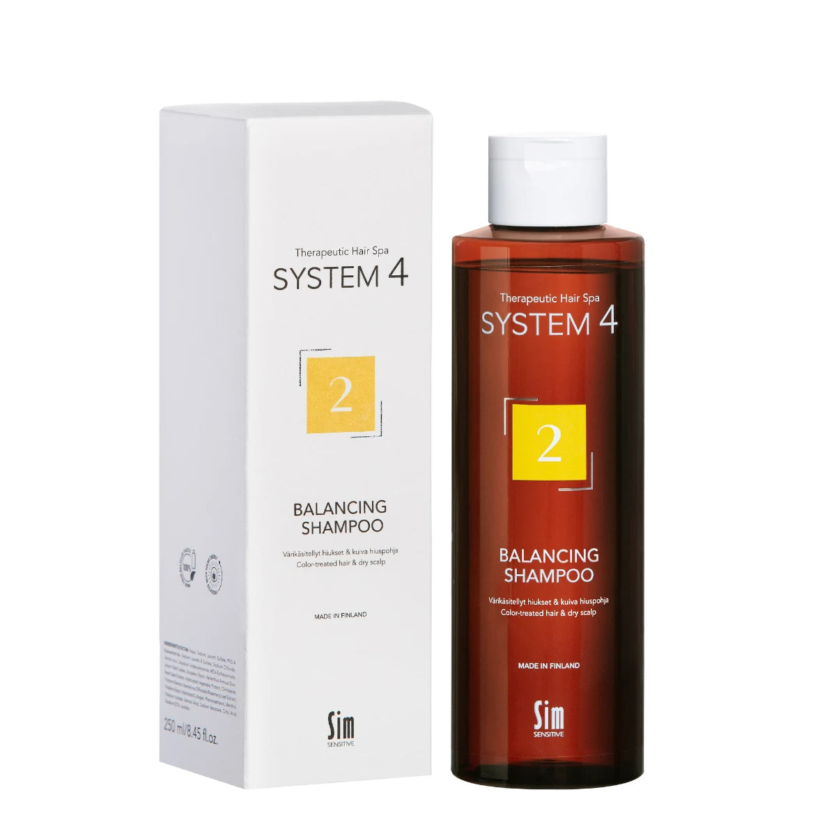 SYSTEM 4 Balancing Shampoo 2 värikäsitellyille ja kuiville hiuksille 250 ml