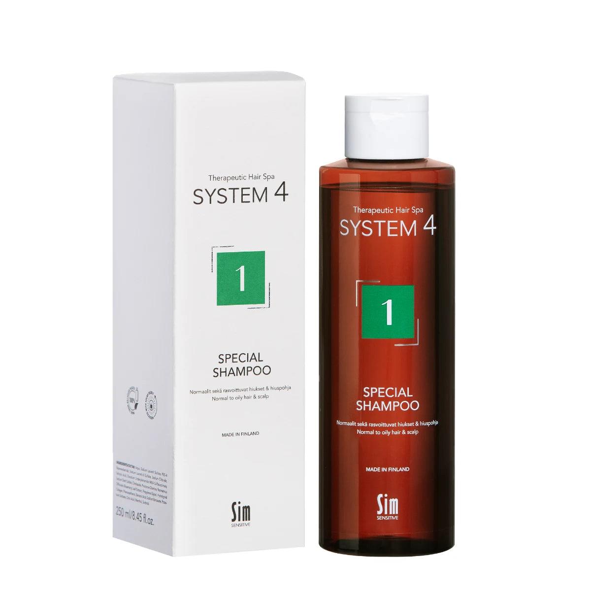 SYSTEM 4 Special Shampoo 1 normaaleille ja rasvoittuville hiuksille 250 ml