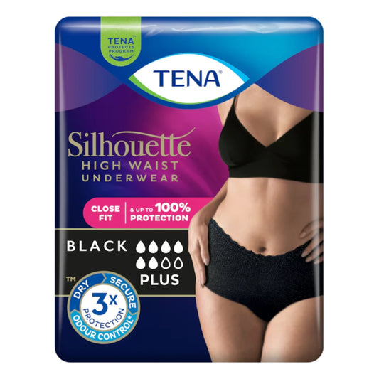 TENA Silhouette Plus High Waist Black Plus