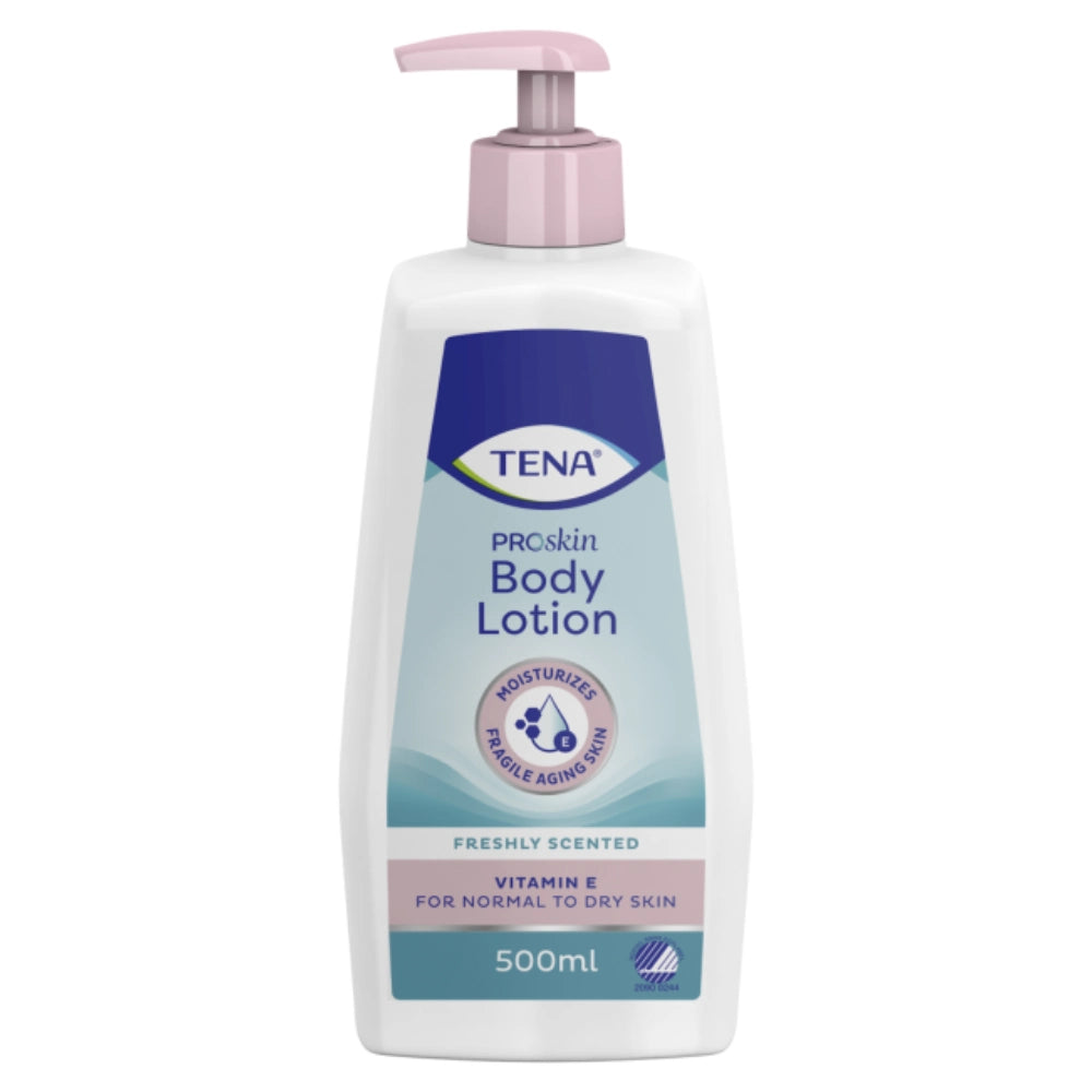 TENA Proskin Body Lotion 500 ml kevyt kosteusemulsio normaalille ja kuivalle iholle pumppupullossa