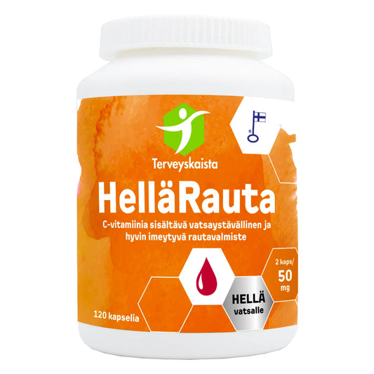 Terveyskaista HelläRauta 50 mg + C-vitamiini 120 kaps