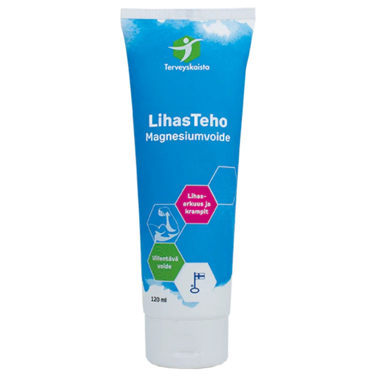 Terveyskaista LihasTeho Magnesiumvoide 120 ml lihasarkuuteen ja kramppeihin