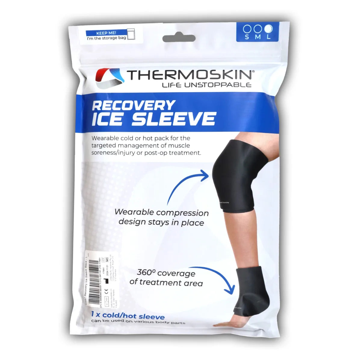 Thermoskin Recovery Ice Sleeve kylmä-kuumapakkaus koko S 1 kpl