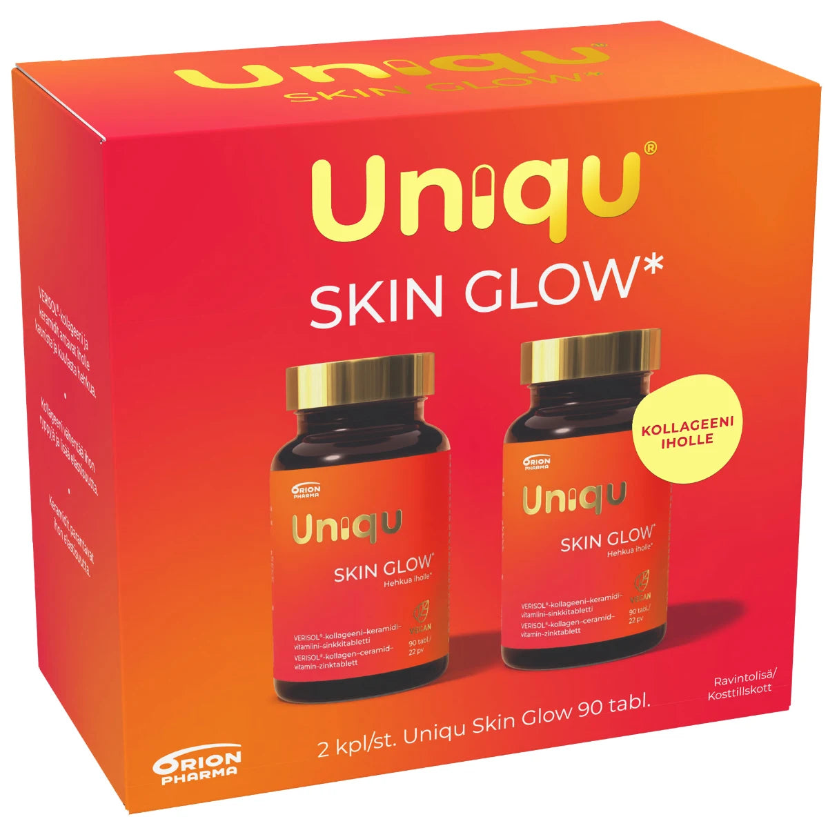 Uniqu Skin Glow Giftpack 2 x 90 tabl  kollageeni ravintolisä