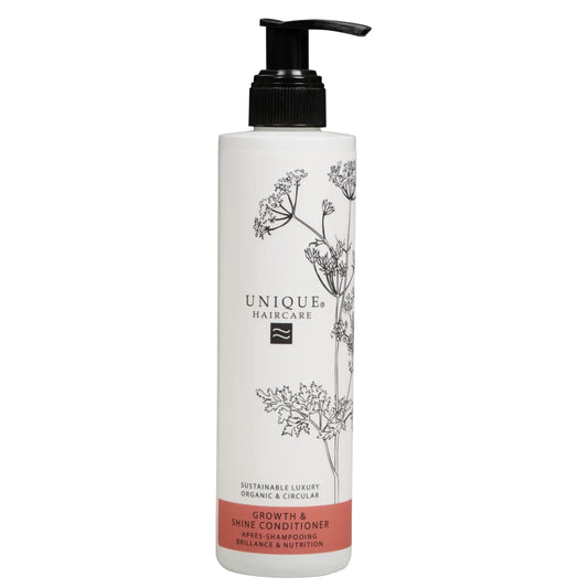 Unique Beauty Growth &amp; Shine Conditioner 250 ml – hajusteeton, väriä suojaava ja kasvua tukeva hoitoaine