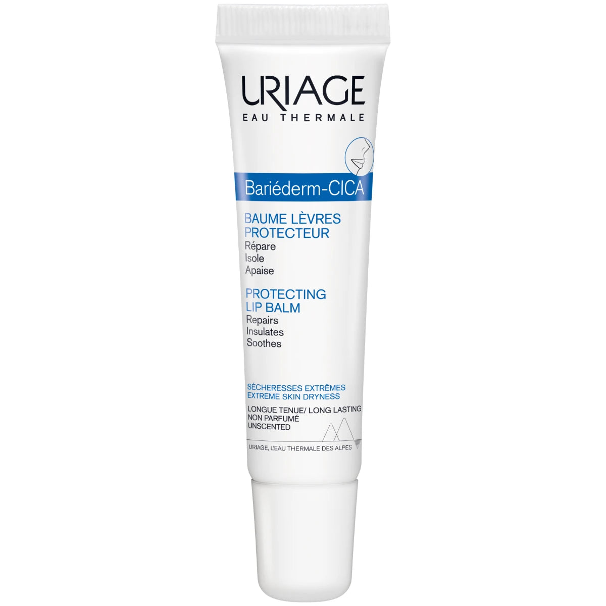 Uriage Bariederm Cica Protecting lip balm 15 ml korjaava huulivoide rohtuneille huulille