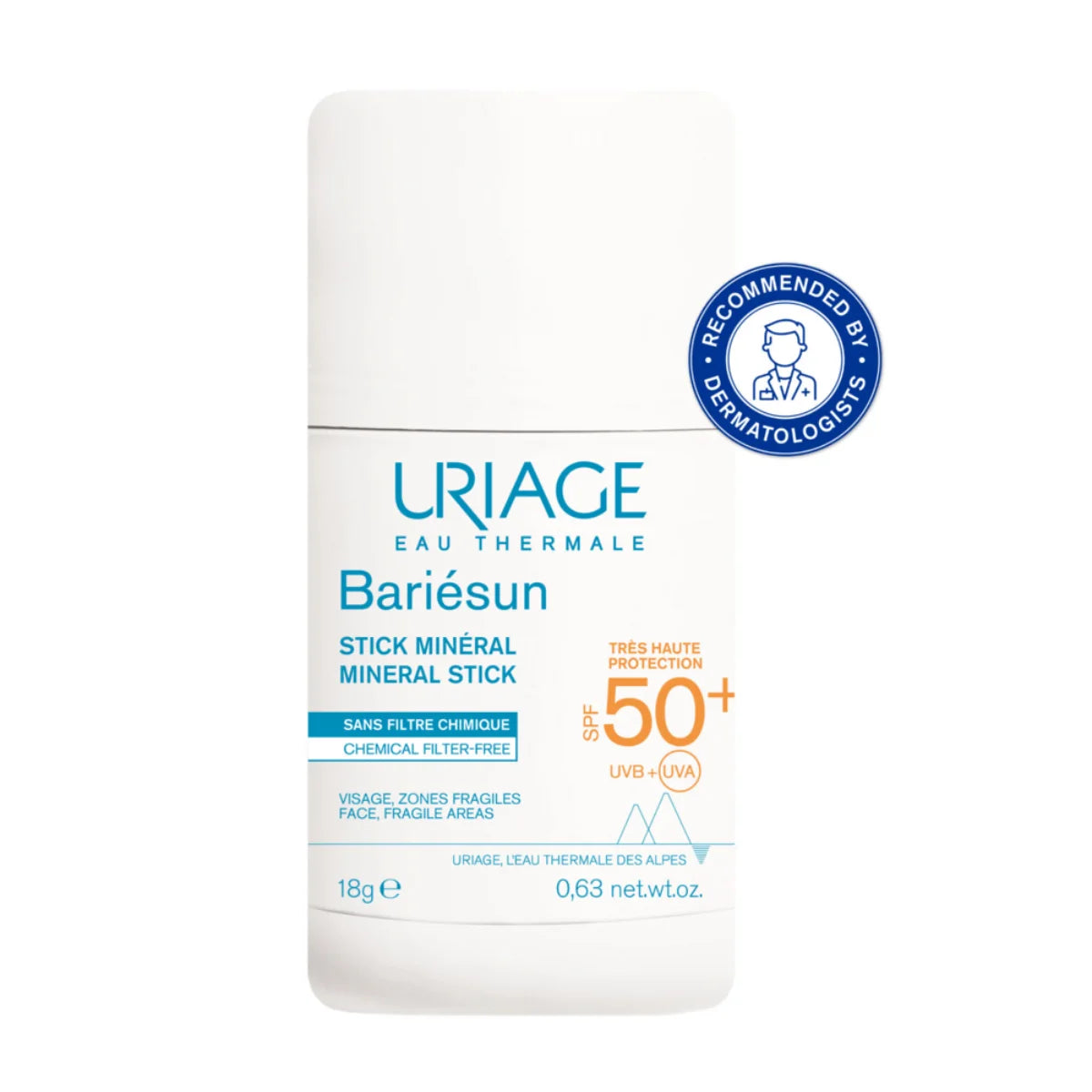 Uriage Bariesun SPF50+ Mineral Stick 18 g ihotautilääkärit suosittelee