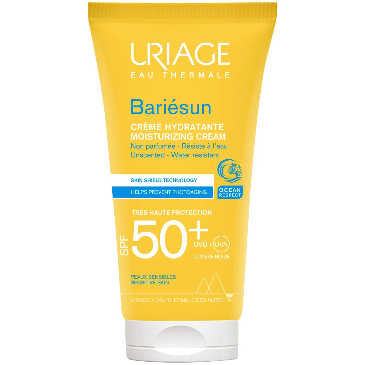 Uriage Bariesun SPF50+ Moisturizing Cream 50 ml aurinkosuojavoide herkälle ja kuivalle iholle