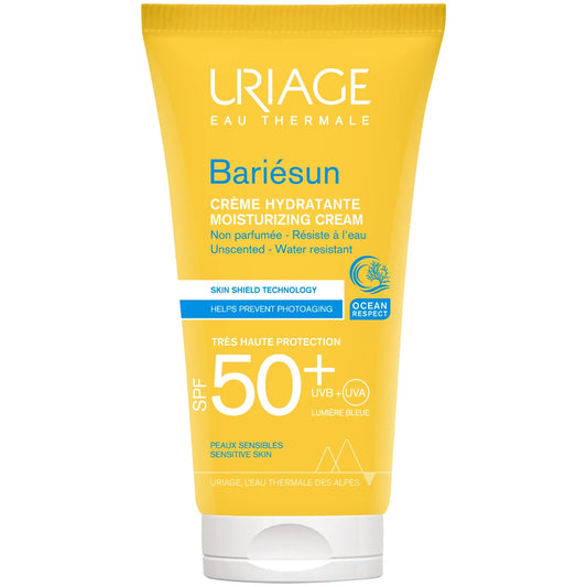 Uriage Bariesun SPF50+ Moisturizing Cream 50 ml aurinkosuojavoide herkälle ja kuivalle iholle
