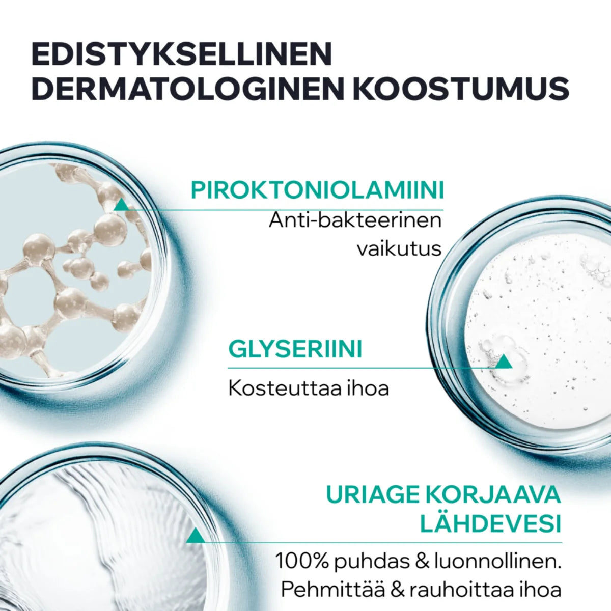 Uriage Hyseac Cleansing Gel puhdistusgeeli 150 ml dermatologinen koostumus