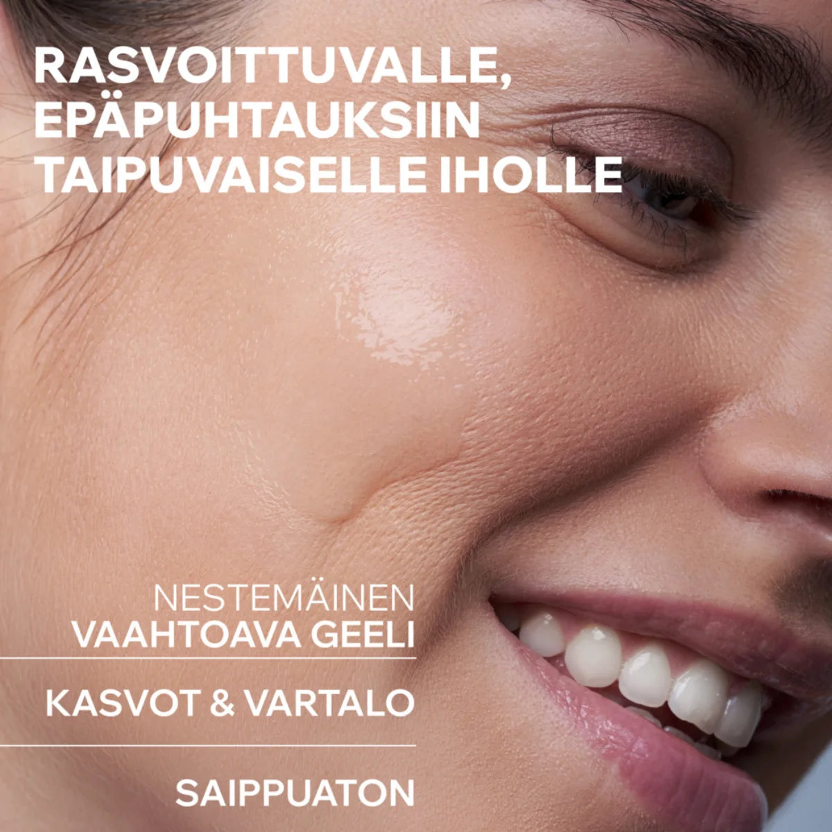 Uriage Hyseac Cleansing Gel puhdistusgeeli sopii rasvoittuvalle, epäpuhtauksiin taipuvaiselle iholle