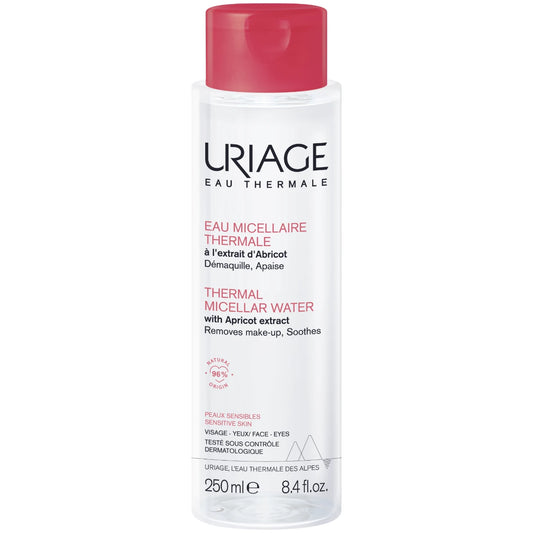 Uriage Thermal Micellar Water Sensitive Skin 250 ml misellivesi meikin ja epäpuhtauksien poistoon herkälle iholle