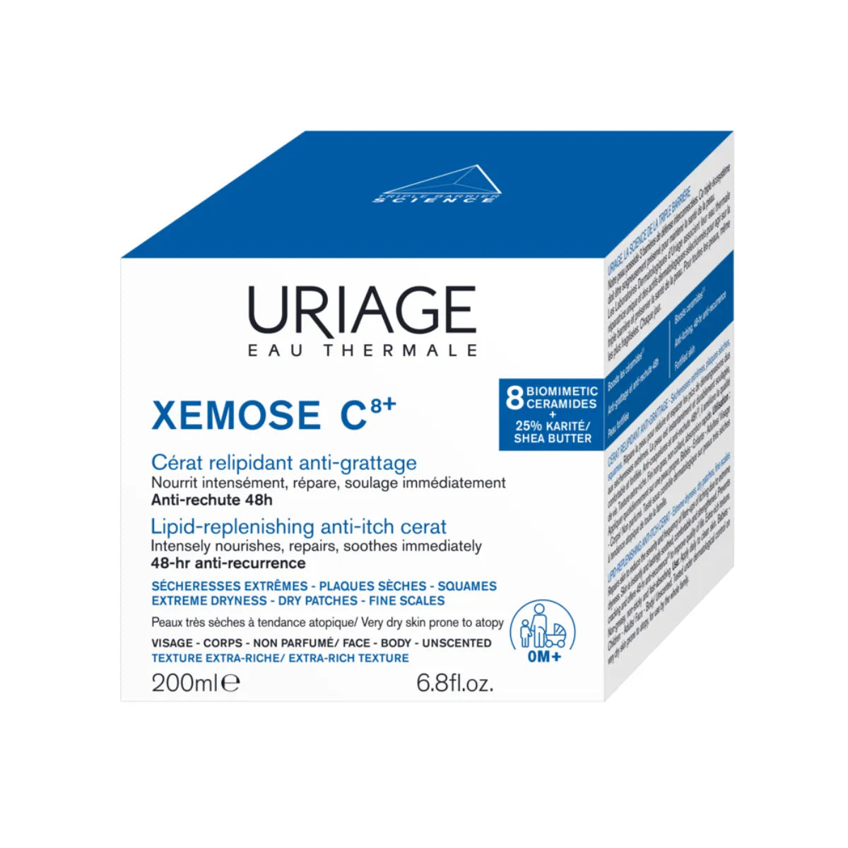Uriage Xemose C8+ Anti-Itch Cerat 200 ml pakkaus