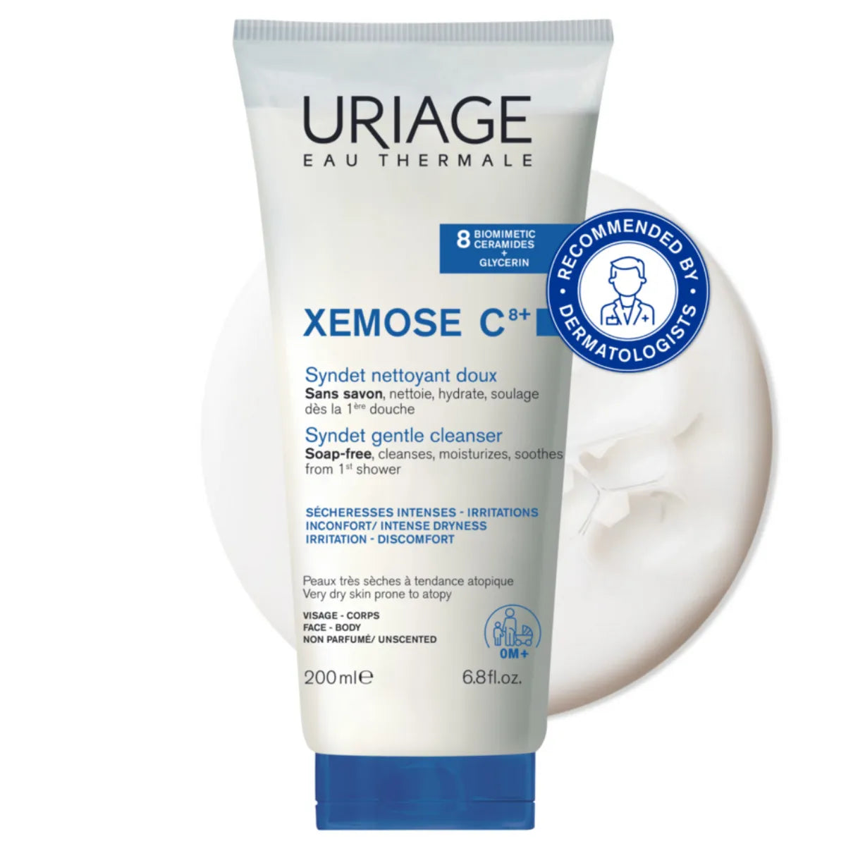 Uriage Xemose C8+ Syndet Gentle Cleanser 200 ml puhdistusvoide