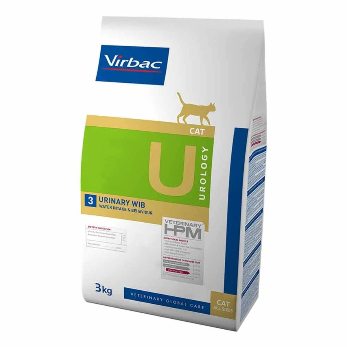 VIRBAC Cat Urology Wib U3 3 kg virtsakiven vähentämiseen kissoilla