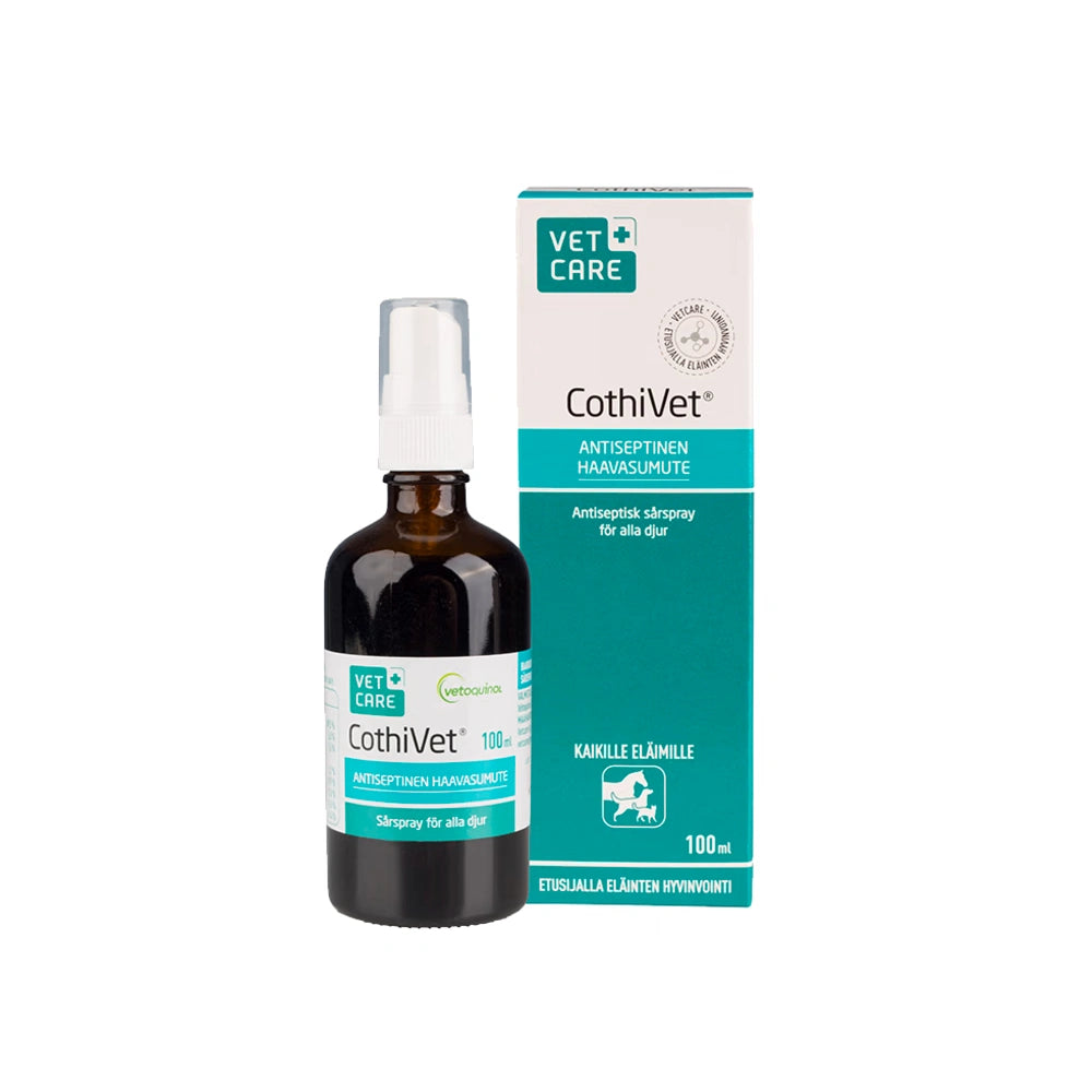 VETCARE CothiVet haavasumute eläimille 100 ml haavojen ja ihon desinfiointiin