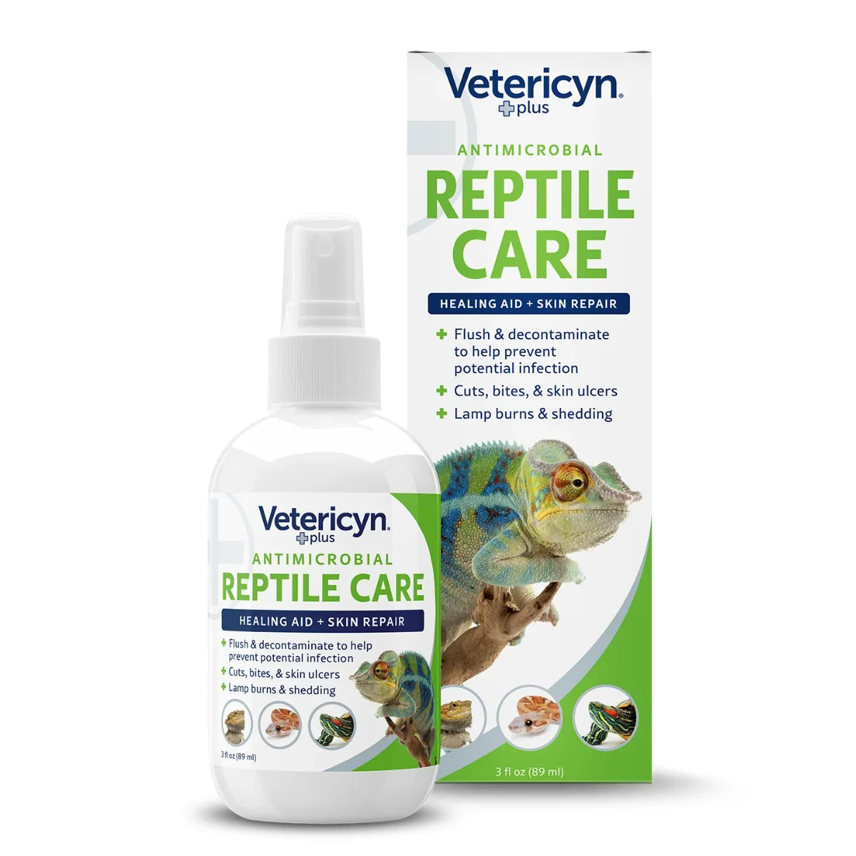 Vetericyn+ Antimicrobial Reptile Care 89 ml vesipohjainen haavasuihke