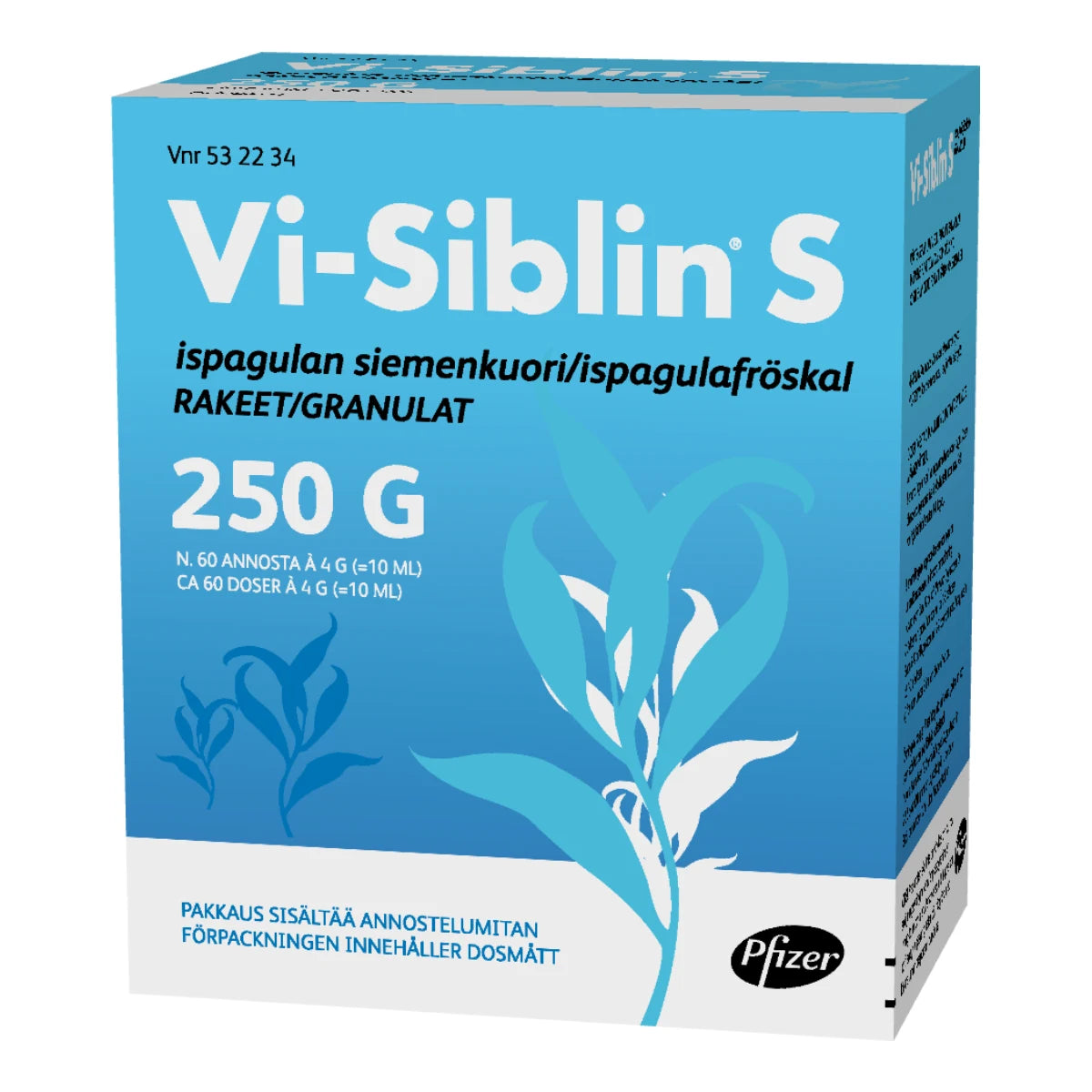 VI-SIBLIN S rakeet ummetuksen ja vatsan toimintahäiriöiden hoitoon 250 g