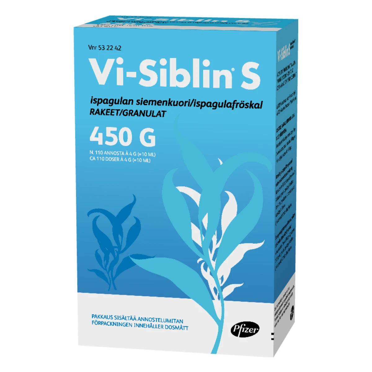 VI-SIBLIN S rakeet ummetuksen ja vatsan toimintahäiriöiden hoitoon 450 g