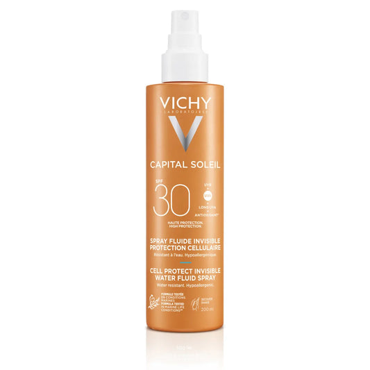 VICHY Capital Soleil Cell Protect SPF30 aurinkosuojasuihke 200 ml herkälle iholle