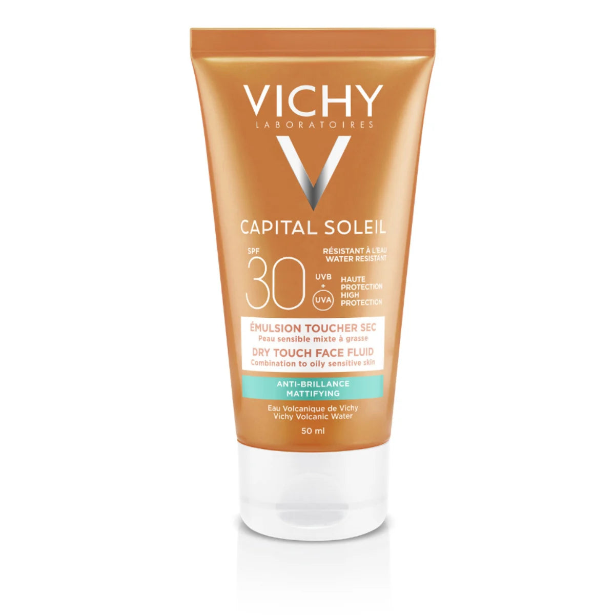 Vichy Capital Soleil Dry Touch SPF30 50 ml – mattapinnan jättävä aurinkosuojavoide kasvoille