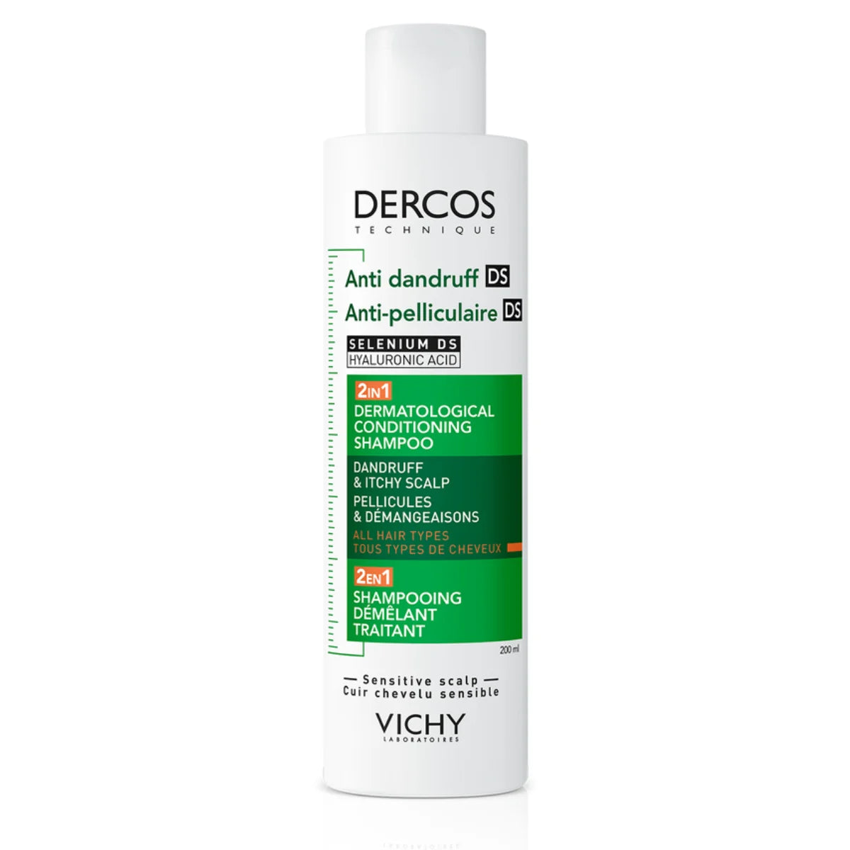 Vichy Dercos Technique 2-in-1 Hilseshampoo 200 ml – Tehokas hilsettä vastaan, kosteuttava ja rauhoittava