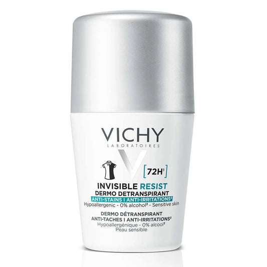 VICHY Invisible Resist 72H Anti-Stain antiperspirantti 50 ml ei jätä valkoisia jälkiä