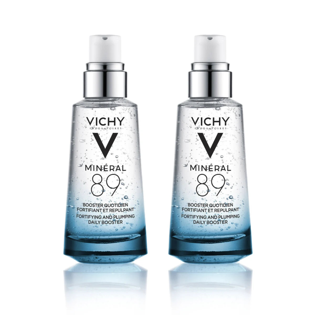 Vichy Mineral 89 tiiviste 2x50 ml hajusteeton kasvoseerumi kaikille ihotyypeille