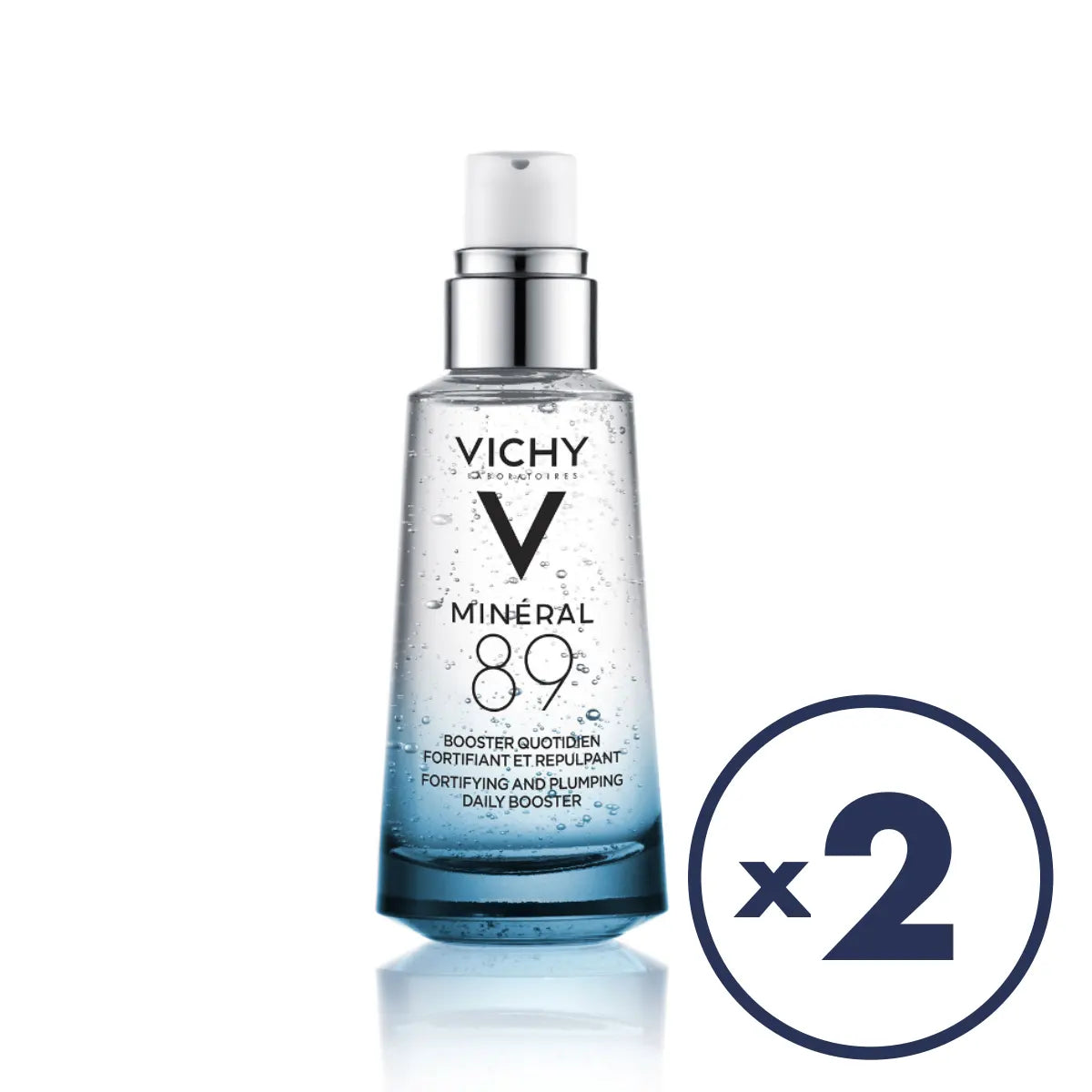 Vichy Mineral 89 tiiviste 2x50 ml ihoa vahvistava ja kosteuttava kasvoseerumi