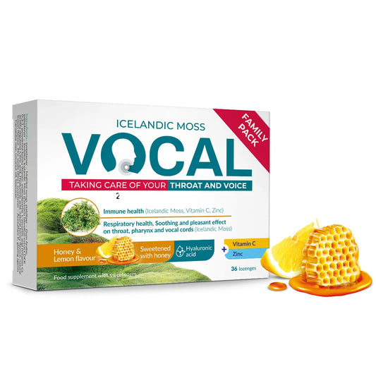 Vocal HA Honey & Lemon pastilli 24 kpl kurkkupastilli kurkun karheuteen