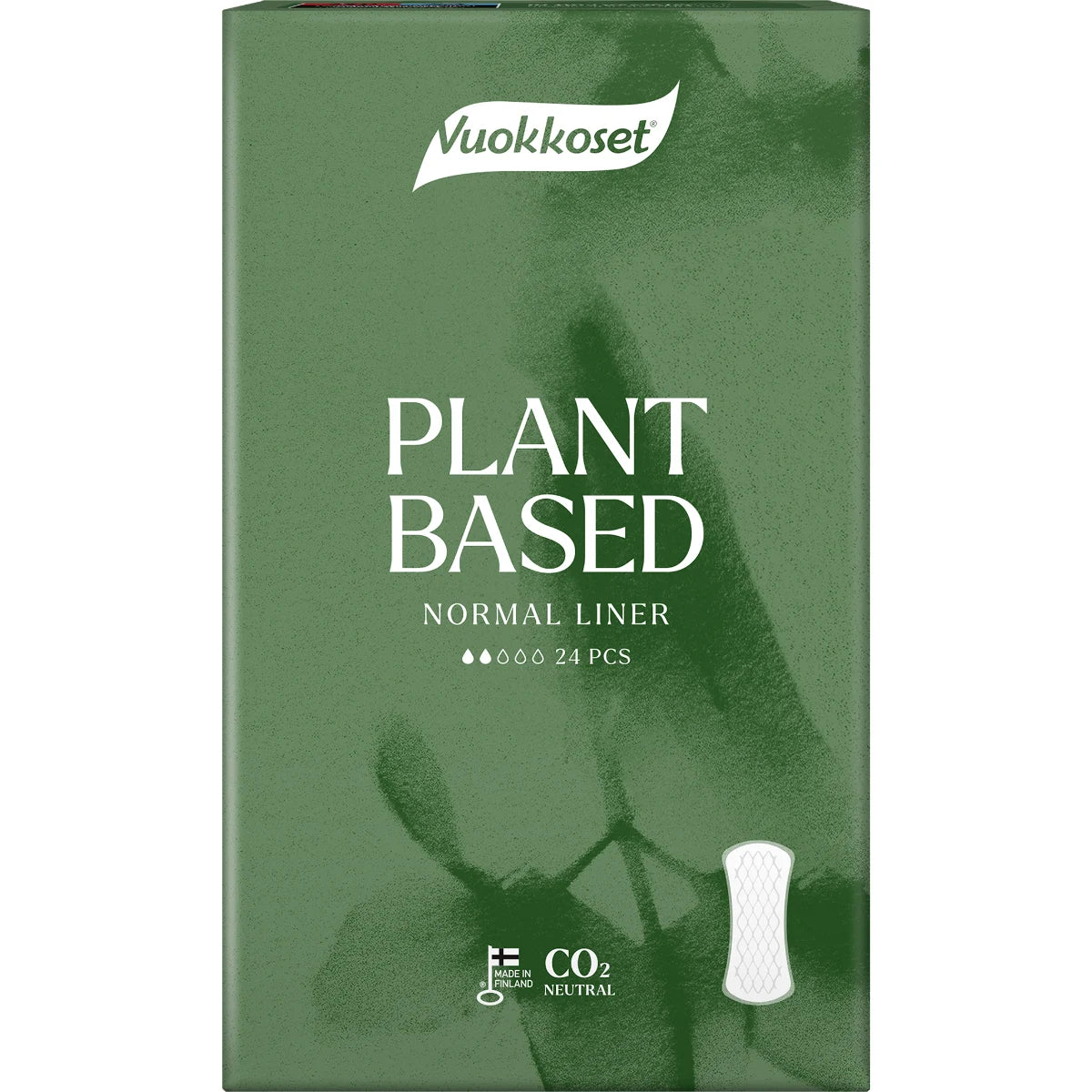 Vuokkoset Plant Based Normal Pikkuhousunsuoja 24 kpl – Kasvipohjainen pikkuhousunsuoja