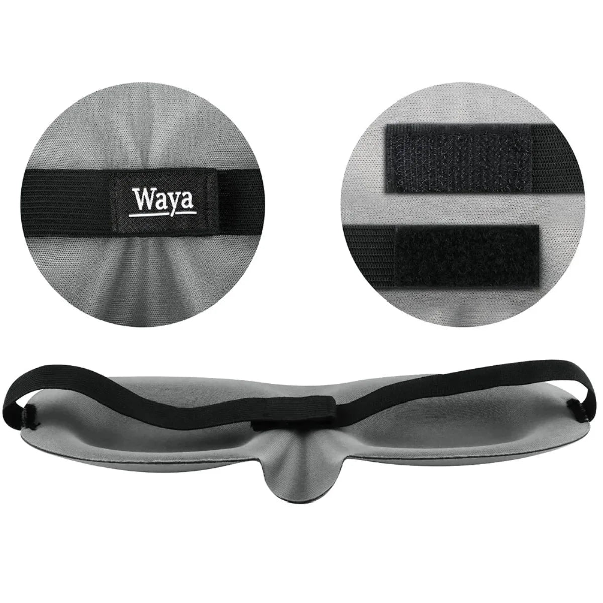 WAYA Comfort 3D-unimaski harmaa, jossa säädettävä hihna