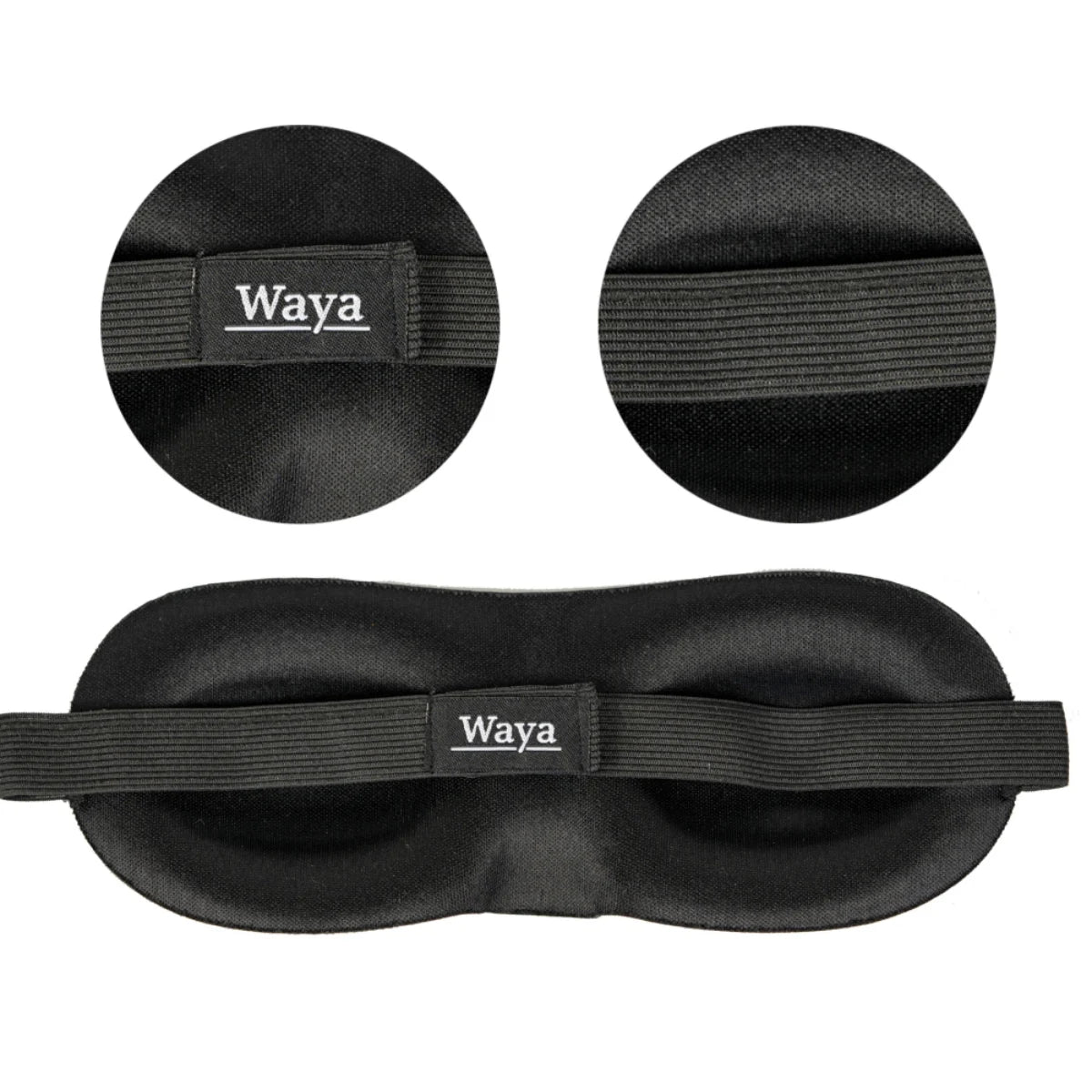 WAYA Comfort 3D-unimaski musta, jossa pehmeä sisäpuoli